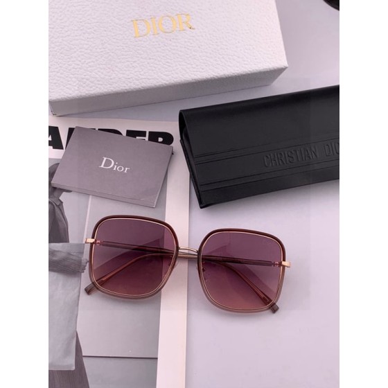 Dior Brown Square Sunglasses with Pink Gradient Lenses